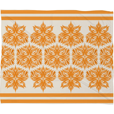Jeté floral creamsicle