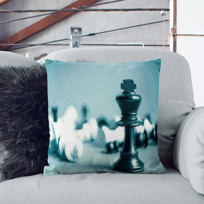 A Chess Battle Square Throw Cushion