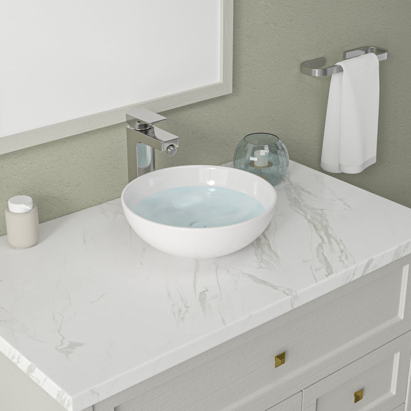 Lavabo vasque en céramique 16 po x l 16 po
