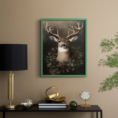 Art des Fêtes de Noël - Série 2 - CDxxxix, reproduction encadrée - bois massif