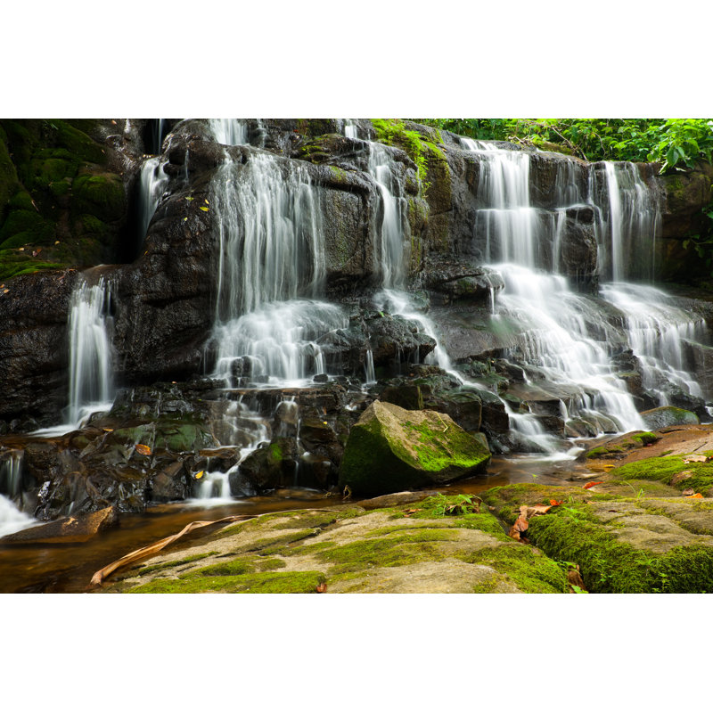 Water Over Wet Stones by Amriphoto - Wrapped Canvas Print, 20cm H x 30cm W x 3.8cm D