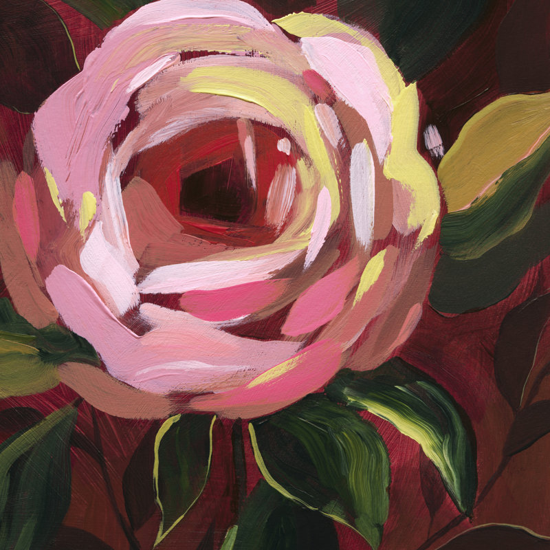 «Brushy Rose I» sur toile par Grace Popp, l 36 po x H 36 po