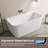 55‘’ Freestanding Soaking Acrylic Bathtub