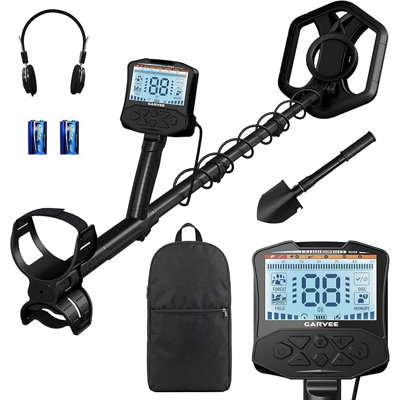 Détecteur de métal pour adultes avec 5 modes de détection, bobine de recherche étanche IP68, grand écran ACL rétroéclairé, détecteur de pièces d'or et de haute précision pour la chasse au trésor de plage, facile pour les débutants