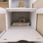 Lit simple au-dessus de simple avec escalier de rangement en bois-1374367787
