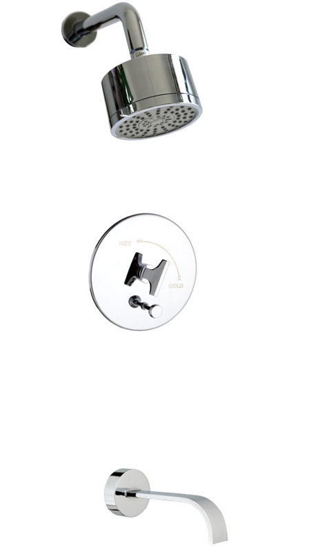 Spring Thermostatic Tub and Shower Faucet, Polished Chrome