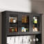 Armoire de cuisine de 71 po de hauteur avec prise de courant et support pour micro-ondes Latitude Run®-113431186