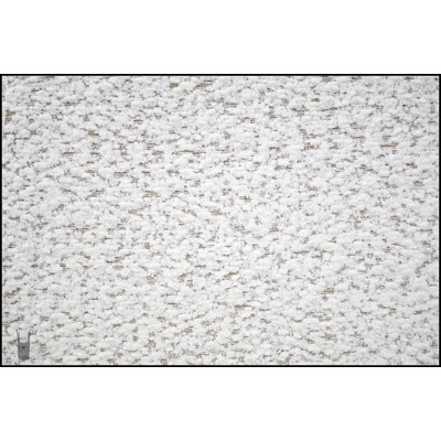 Table de salle à manger de style traditionnel avec base à tréteaux et 6 chaises rembourrées en tissu, ensemble de 7 pièces au fini blanc