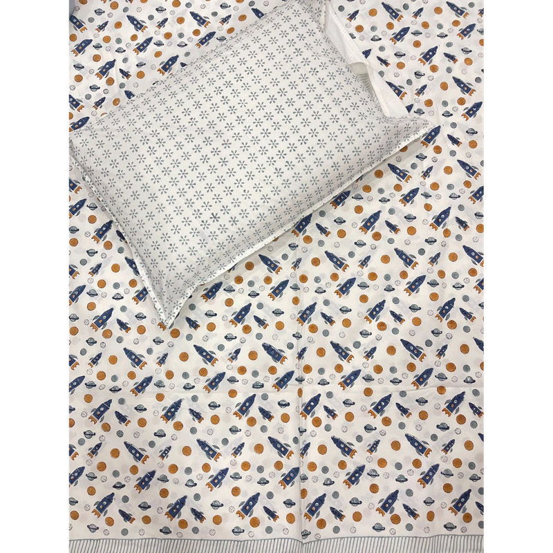Ensemble de draps en coton Blue Space