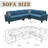 4-piece Calico Sectional Sofa-1758475679