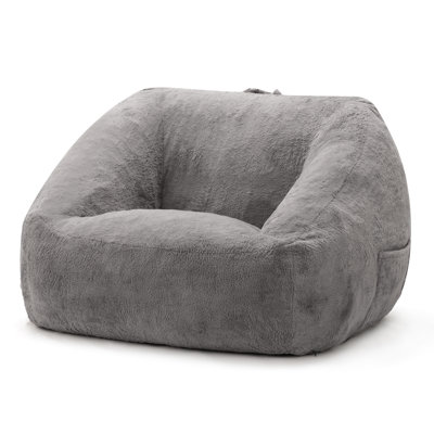 47.2" L-Shaped Bean Bag Chair Memory Foam