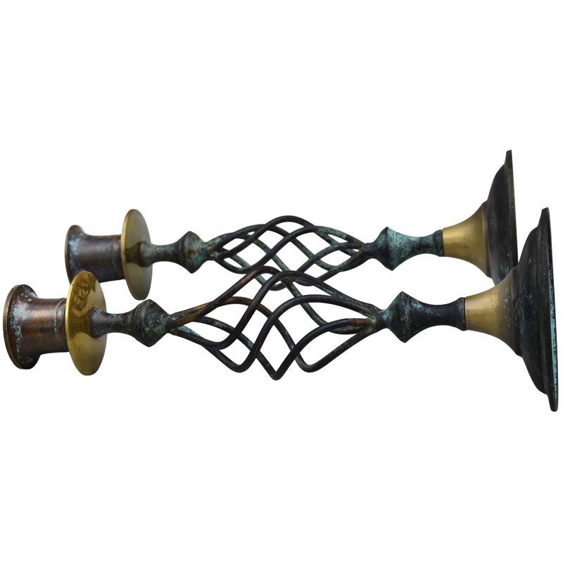 Iron and Copper Candlestick