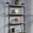 Brantley Oak & Sandy Black Finish Wall Rack W/4 Shelves