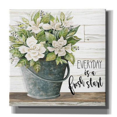 «Everyday is a Fresh Start» par Cindy Jacobs, art mural sur toile