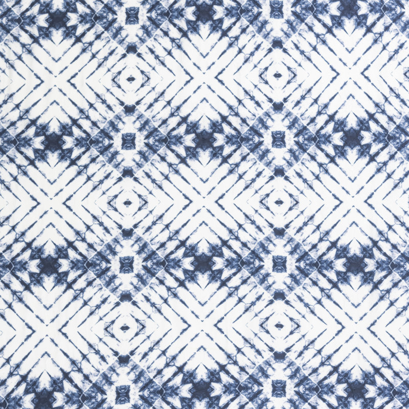 Cantonnière en taffetas écrasé 48 po x 15 po, bleu