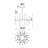 8 Light Chandelier, 16 Inch Modern Ceiling Light Fixture with Polished Nickel Frame & Glass Rods, for Dining Room, Foyer, Bedroom
