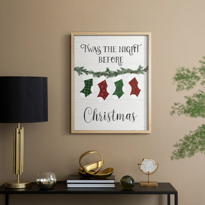 Night Before Christmas Framed Print - Solid Wood