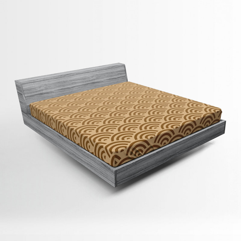 Microfiber Geometric Fitted Sheet, Queen Fitted Sheet