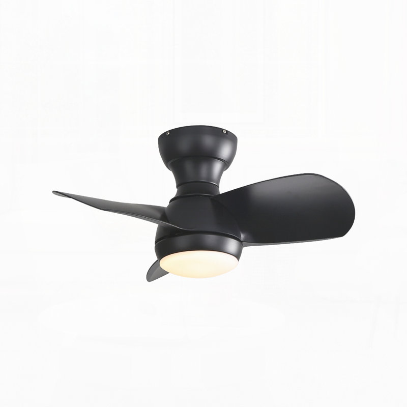 Ventilateur de plafond 23 pouces avec 3 DEL à intensité variable, 3 pales en ABS, télécommande, moteur à courant continu réversible