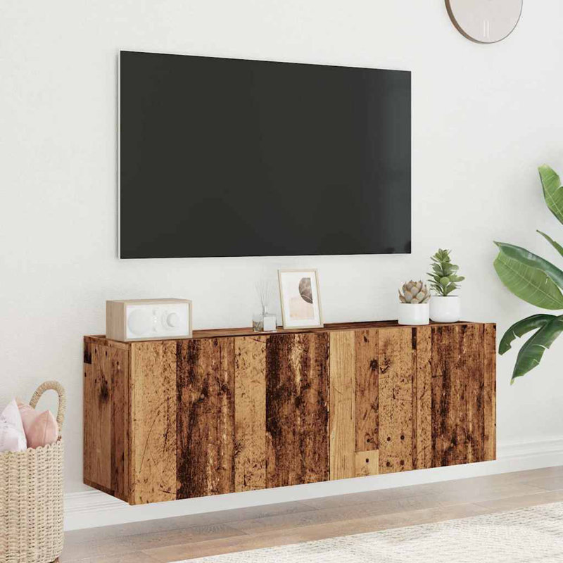 Atravion Unfinished TV Stand, Old Wood, 60cm