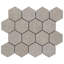 New Rock Fumo Gray 3" Hex Matte Porcelain Mosiac-1837446725