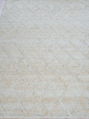 Brentwood Rectangle Geometric Handmade Flatweave Wool/Viscose Area Rug, Dark Beige, Rectangle 9' x 12'