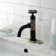 Kingston Brass Webb Single-Handle 1-Hole Deck Mount Bathroom Faucet with Knurled Handle and Push Pop-Up Drain