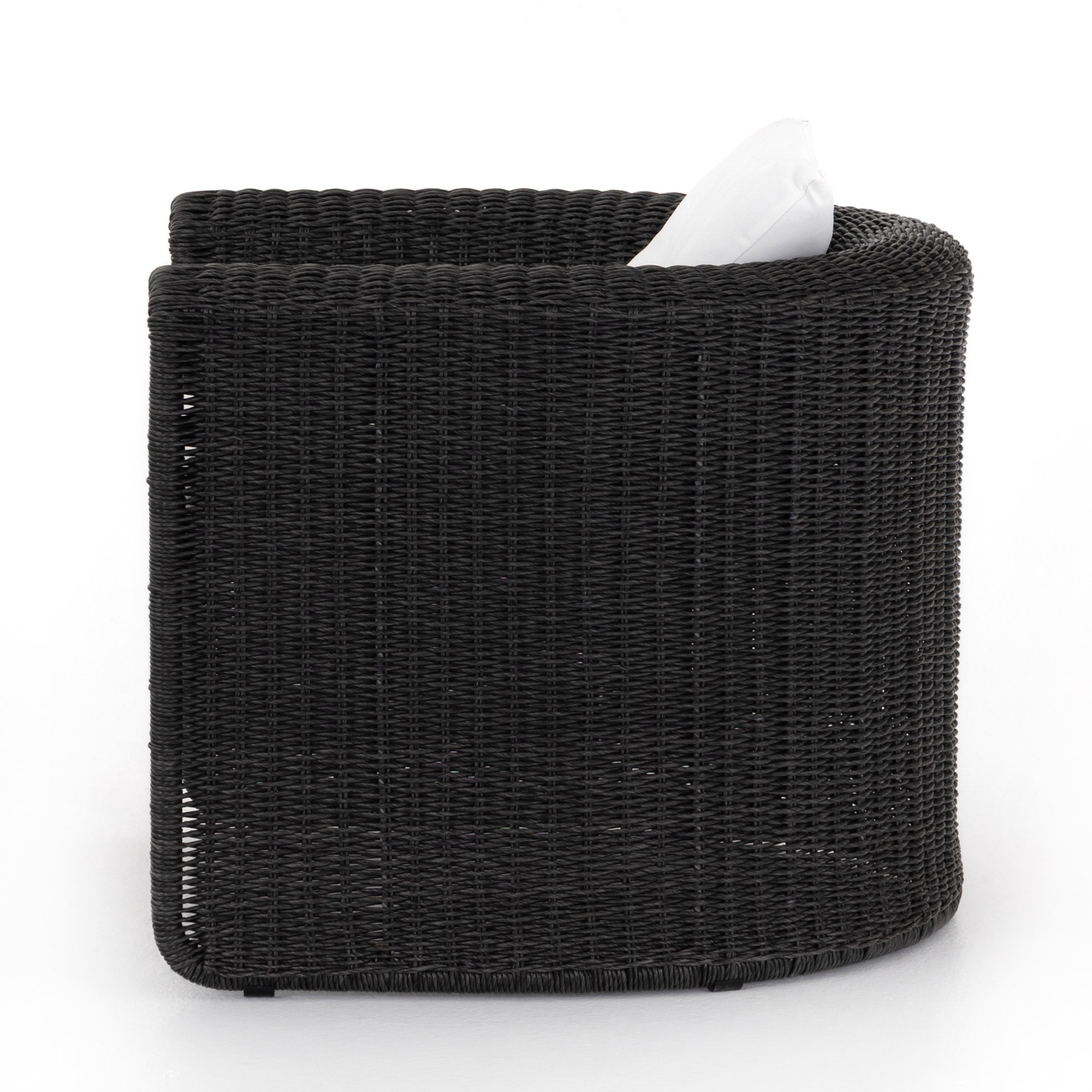 Mahi Wicker Outdoor Lounge Chair, Black
