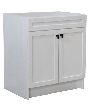 Base de meuble-lavabo simple SmartFold de 30 po seulement en blanc