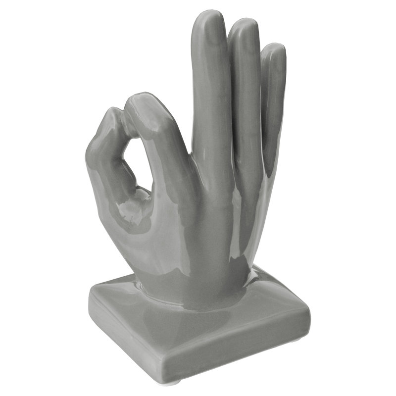 Abingt People Bust, 17.5cm H x 8.5cm W x 7.5cm D, Grey