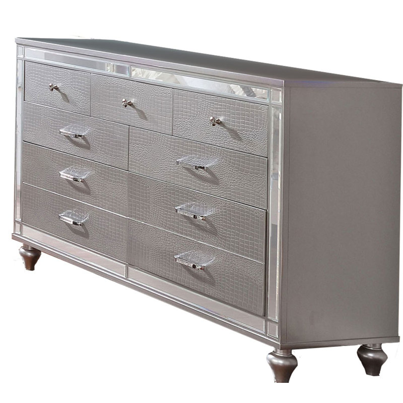 Commode double 9 tiroirs l 62 po