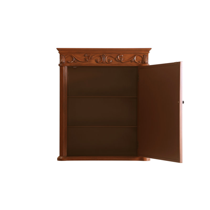 Armoire à pharmacie avec 3 tablettes Aurillon, Teck, H 38 po x l 32 po x P 6 po