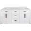 Ensemble de meuble-lavabo 72 po avec armoire blanche et comptoir en marbre d'ingénierie-688633365