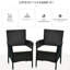 Lot de 2 chaises de salle à manger avec coussins et pieds antidérapants, pour terrasse, jardin, pelouse, couleur café foncé. Chaises confortables de qualité supérieure.