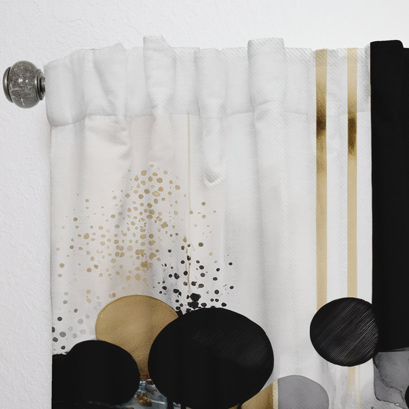 Abstrait abstrait en forme de V - rideau en velours moderne - obscurcissant - 1 panneau, L 52 po x L 84 po