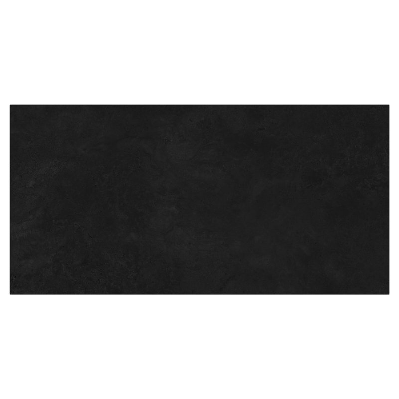 Nextar 12" x 24" Limestone Look Matte Porcelain Tile, Nero Black