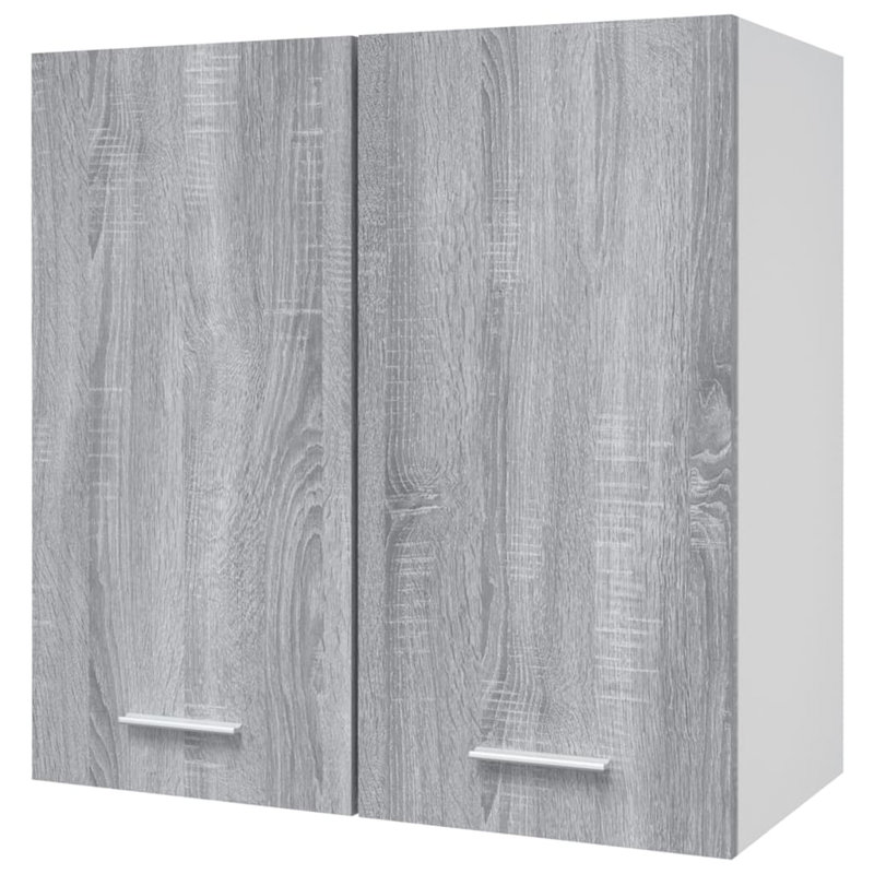 Black Hanging Glass Cabinet 60X31x60 Cm, Grey Sonoma