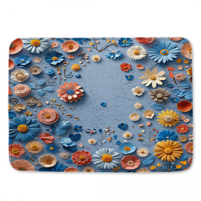 Tapis de bain floral