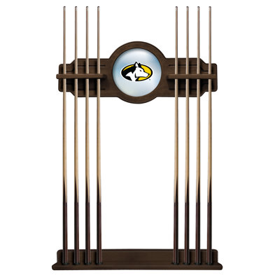NCAA Holland Bar Stool Wood and Glass 14 Pool Cue Rack