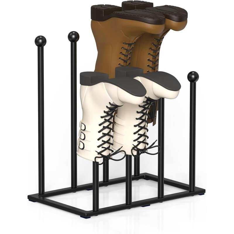 Free-standing Boot Rack Organizer Fits 4 Pairs Of Tall Boots