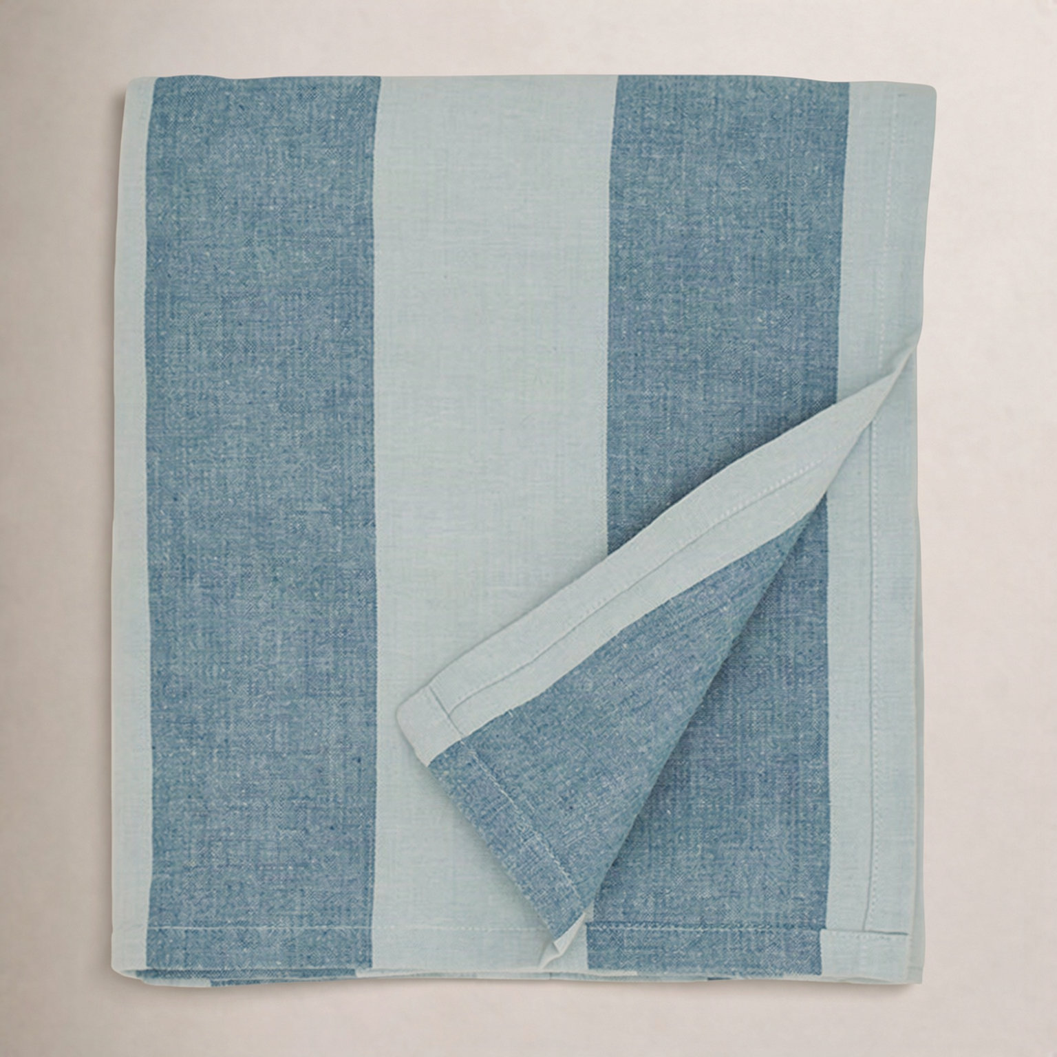 Essential Striped Tablecloth, Sky/Peacock
