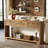 70.8'' Farmhouse Console Table with Drawers and Open Shelf, Rustic Entryway Table for Hallway or Living Room