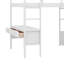 Lit mezzanine avec bureau intégré avec deux tiroirs, tablettes de rangement et tiroirs-509903830