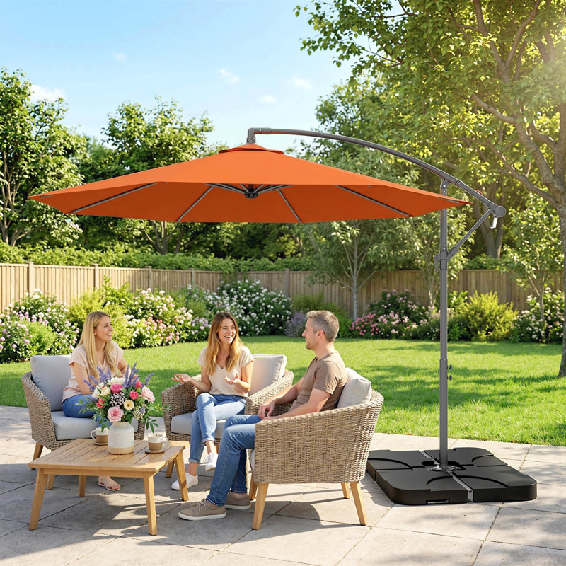 295cm Cantilever Parasol, Orange