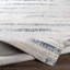 Tapis bleu foncé / beige tissé à la machine Addilyn-1694669820