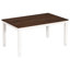 Stylish 6 Dining Table , Walnut + Cottage White, 4 Chairs & Bench, Ergonomic Design, Solid Wood Veneer Rustic And Chair 6, Walnut+cottage Natural Look,