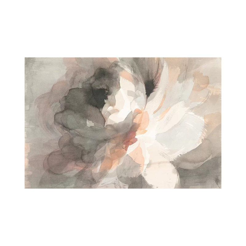 Abstrait pivoine par Danhui Nai - reproduction d'art, H 40 po x l 60 po x 1,5 po, Toile tendue