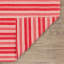 Renley Ticking Stripe Red/Ivory Handwoven Indoor/Outdoor Rug-744626817