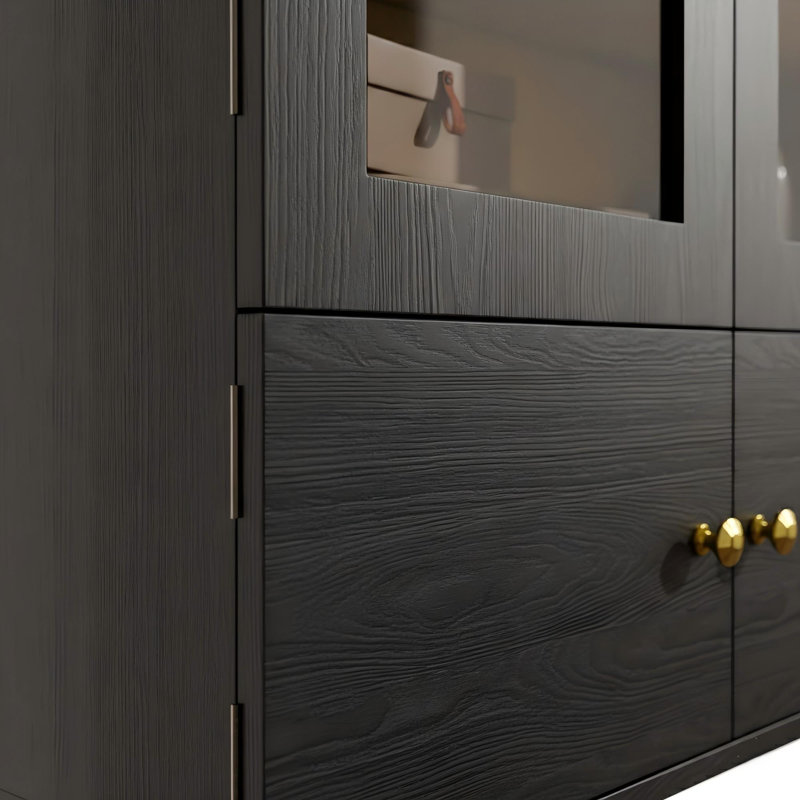 Armoire murale arquée avec portes en verre et armoire de rangement inférieure, tablettes réglables, organisateur de salle de bain