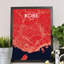 Kobe City Map - No Frame Print-1920525718